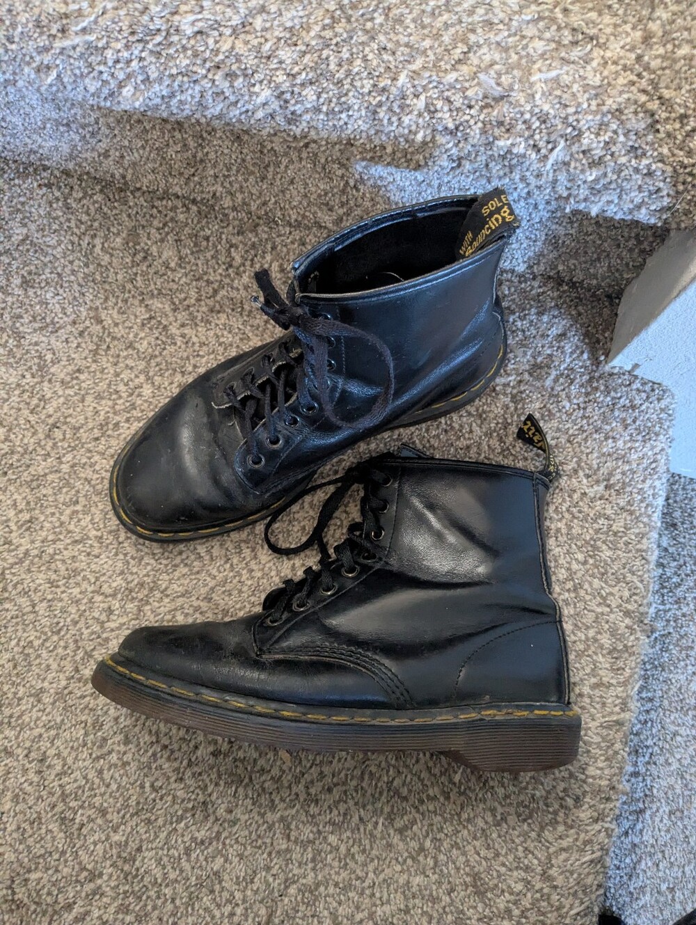 Vintage Dr. Martens Made In England Boots Men's 8 Women's 9 Black